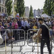 The Eid celebration included music, market stalls and fair rides