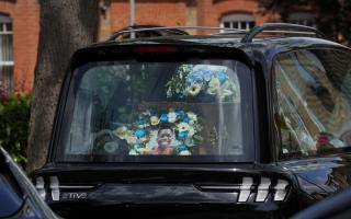Daniel's coffin was pictured leaving Jubilee Church in Ilford
