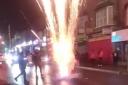 Footage appeared to show the fireworks in High Street North, East Ham