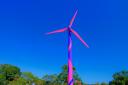 Portable pink wind turbine to power food stalls Ally Pally festivals this summer