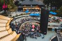 An aerial shot of the outside of the New Wolsey Theatre in Ipswich