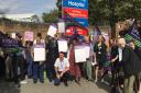 Some ISS employees working at Homerton Hospital have been staging a weekly protest over their pay and conditions