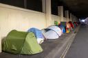 Some homeless people have been using a tunnel near St Paul's Cathedral for shelter.