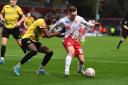 Dan Kemp's run of form in front of goal continued for Stevenage against Gillingham. Picture: TGS PHOTO