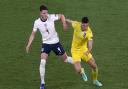 England's Declan Rice (left) and Ukraine's Roman Yaremchuk battle for the ball during the UEFA Euro 2020 Quarter Final match at the Stadio Olimpico, Rome. Picture date: Saturday July 3, 2021.