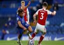 Chelsea's Reece James (left), pictured battling Arsenal's Kieran Tierney for the ball, was born in Ilford.