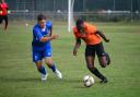 Action from the FA Cup tie between Tower Hamlets and Selsey (pic Tim Edwards)