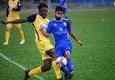 Action from Sporting Bengal United's clash with Hullbridge Sports at Mile End Stadium (pic Tim Edwards)