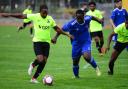 Action from the Essex Senior League match between Tower Hamlets and Redbridge at Mile End Stadium (pic Tim Edwards)