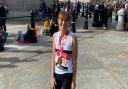 Ilford AC runner Gaye Young after the London Marathon