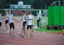 Ilford Athletics Club taking part in the men's 4x400 in the Southern League