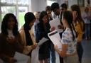 Caterham High School students celebrate on GCSE results day