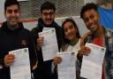 Pupils receiving their results at Oaks Park High School