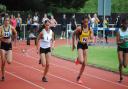 Aleena Lawrence of Ilford AC in Southern League action