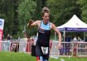 Claire Bloom in action at Bedford Triathlon