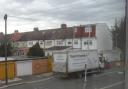 A delivery van in Springfield Drive, which was unable to pass the barrier set up for Quiet Streets. Picture: Francesca Barclay