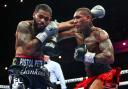 Peter Dobson and Conor Benn trade punches at the Cosmopolitan in Las Vegas. Image: Ed Mulholland/Matchroom