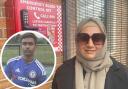 Samina Khalid hopes a bleed kit, installed in Ilford in memory of her murdered son Kamran (inset), will save future lives