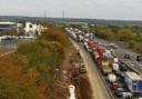 Traffic on the M25 at junction 25