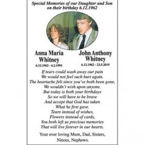 Anna Maria Whitney and John Anthony Whitney