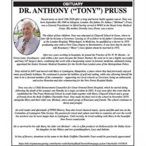 Dr Anthony "Tony" Pruss