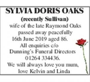 Sylvia Doris Oaks