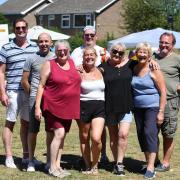 Founder of the Forty Foot Flyers Teresa Coplestone (Front left) with attendees of Ramsey Forty Foot summer fete