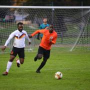 Action from the Essex Senior League match between Tower Hamlets and West Essex at Mile End Stadium (pic Tim Edwards)