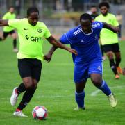 Action from the Essex Senior League match between Tower Hamlets and Redbridge at Mile End Stadium (pic Tim Edwards)