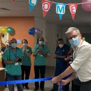 BHRUT chief executive Matthew Trainer cuts the ribbon at the upgraded Children's Emergency Department at King George Hospital in Goodmayes