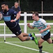 Jordan Sullivan-Warner of Eton Manor in action against Thurrock