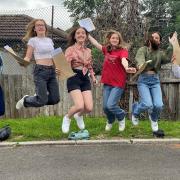 Woodbridge High School students Sureya Qazi, Ella Hatley, Bella Field, Rosalind Brandon, Hannah Neville, and Adriana Cunha (left-to-right)