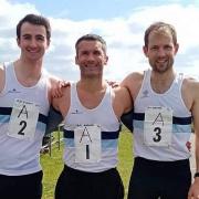 Alex Richards, Paul Grange, and Tom Gardener at The Chingford League race