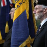 Remembrance Sunday service at Ilford War Memorial in Newbury Park