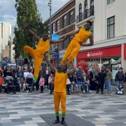 The Black Eagles performing at the BHM Food Festival in Ilford