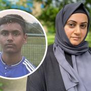 Heartbroken mother Samina Khalid has spoken to the Ilford Recorder about how the murder of her son Kamran (inset), in Ilford in 2021, has affected her and her family