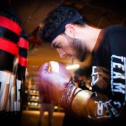 Hamzah Sheeraz during a workout ahead of his fight in Poland  Picture: PA