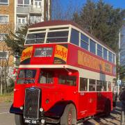 The vintage 145 captured on Saturday (March 23) headed towards Redbridge station