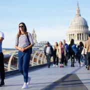 London is set for a mini heatwave for most of this week with temperatures set to hit highs of 24 degrees today.