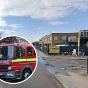 Firefighters have been tackling a blaze  at a gym and restaurant in Forest Road, Ilford, for hours