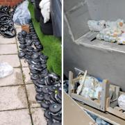 Counterfeit airbags and cash wrapped in nappies were discovered