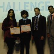 Yahya Undre with teachers from Chadwell Heath Academy