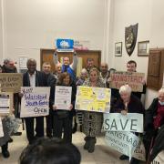 A large group of campaigners attended the town hall meeting