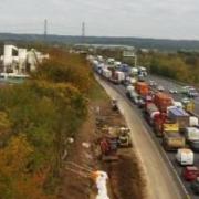 Traffic on the M25 at junction 25