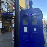 A police box (Tardis) could be moved from outside a Tube station to stop people from weeing on it.