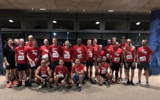 The ELR men's team before the Chingford League race at the Velopark