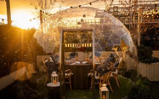 The igloos offer a festive feasting menu in a 'warm and cosy' setting